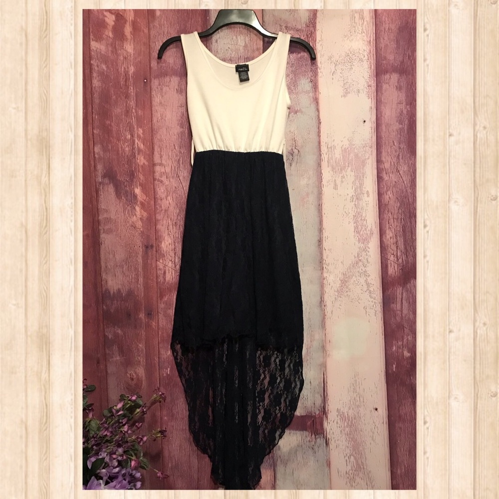 Two Tone Lace Bottom Dress